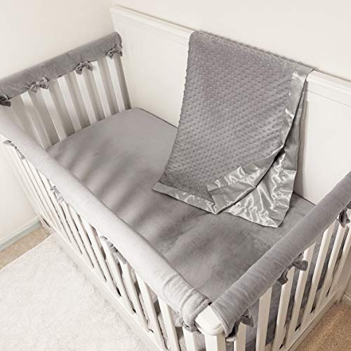 American Baby Company Heavenly Soft Chenille Fitted Crib Sheet 28" x 52", Warm and Cozy Neutral Chenille Sheet, Steel Gray, for Boys and Girls, Fits Crib and Toddler Bed mattresses