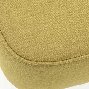 Safavieh Mercer Collection Clara Mid-Century Modern Green Retro Linen Ottoman