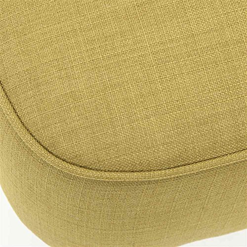 Safavieh Mercer Collection Clara Mid-Century Modern Green Retro Linen Ottoman