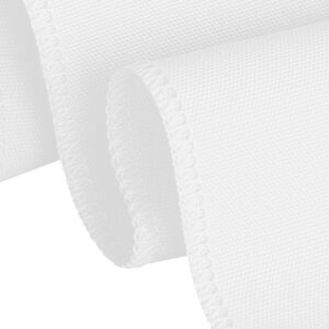 LTC LINENS 120 in Round Tablecloth for 60 Inch Round Table - White Round Table Cover - Washable, Wrinkle Resistant Polyester Fabric Cloth for Wedding, Party