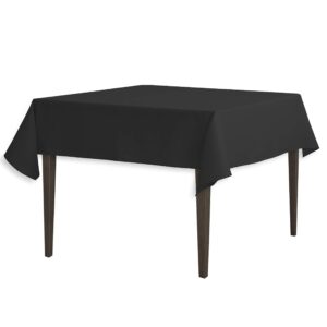 linentablecloth 54-inch square polyester tablecloth black
