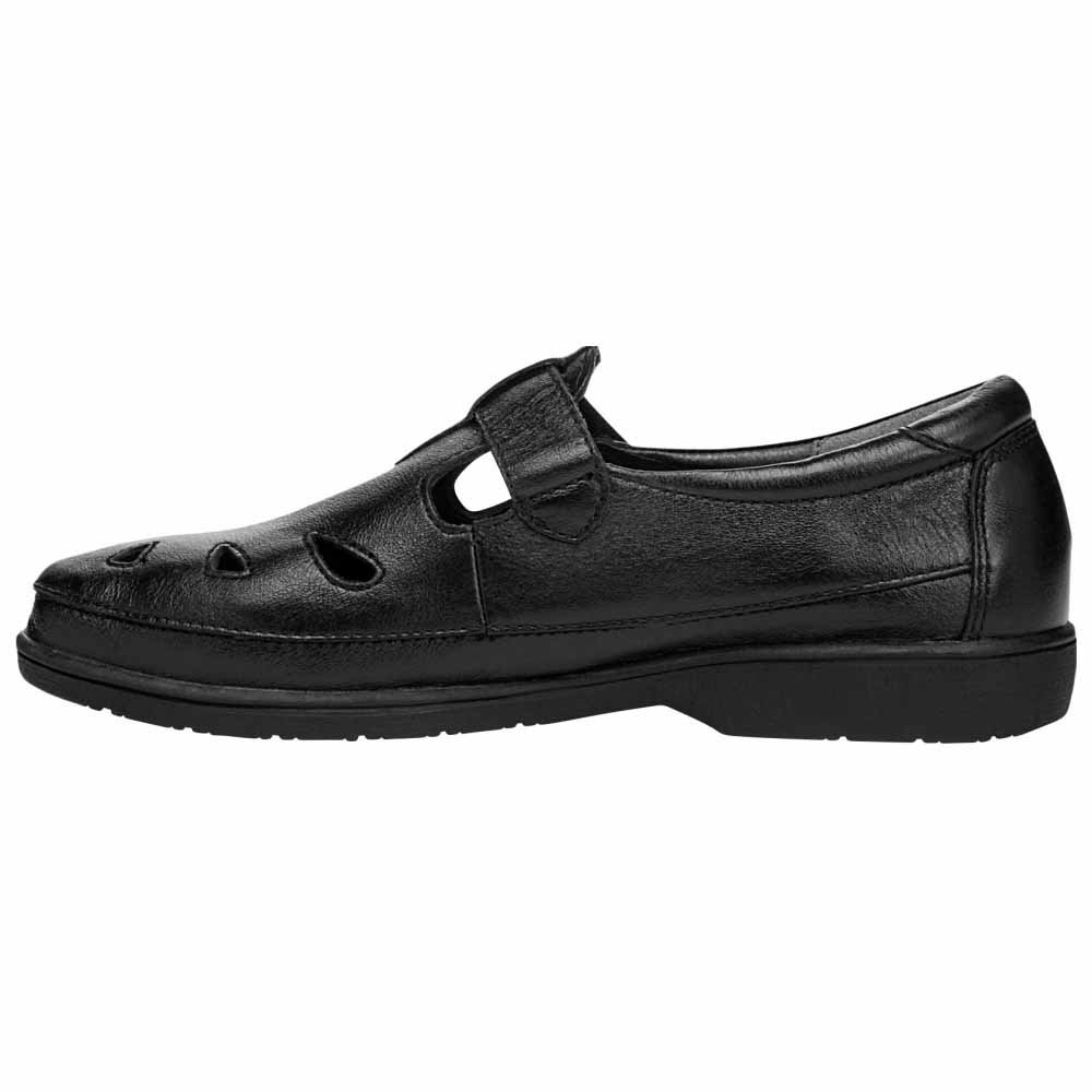 Propet Women's Ladybug Flat Shoe, Black 8.5 X-Wide