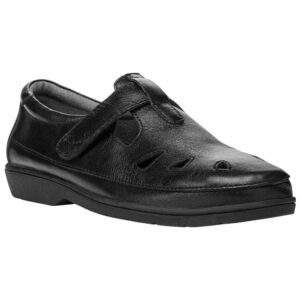 Propet Women's Ladybug Flat Shoe, Black 8.5 X-Wide