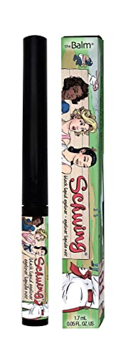 theBalm Schwing Liquid Eyeliner, Black, Matte Finish, 0.05 Fl Oz (Pack of 1)