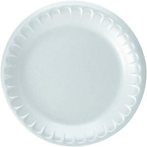 hefty everyday medium round foam disposable plates, 130 count