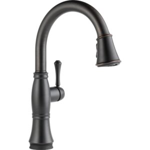 delta faucet cassidy touch kitchen faucet, oil rubbed bronze kitchen faucets with pull down sprayer, kitchen sink faucet, faucet for kitchen sink, touch2o technology, venetian bronze 9197t-rb-dst