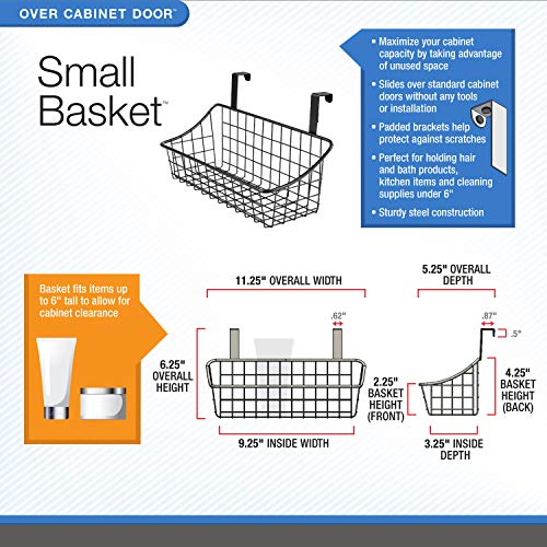 Spectrum Diversified Grid Storage Basket, Small, White