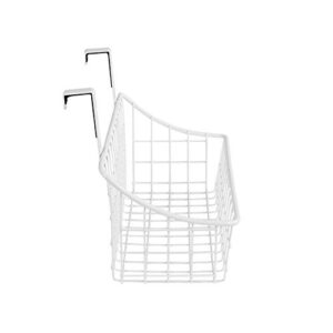 Spectrum Diversified Grid Storage Basket, Small, White