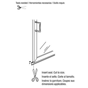 Prime-Line M 6228 Shower Door Bottom Sweep, 36 In. Length X 5/32 In. Wide, Vinyl, Clear (Single Pack)