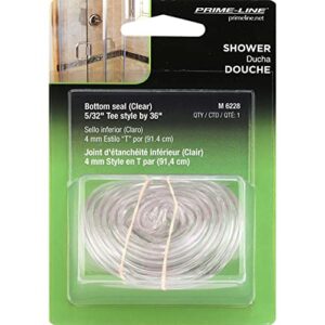 Prime-Line M 6228 Shower Door Bottom Sweep, 36 In. Length X 5/32 In. Wide, Vinyl, Clear (Single Pack)