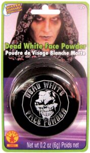 rubies dead white face powder compact