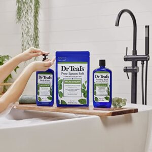 Dr Teal's Salt Soak with Pure Epsom Salt, Relax & Relief with Eucalyptus & Spearmint, 3 lbs