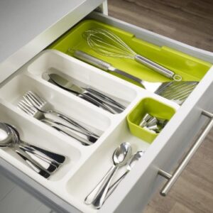 Joseph Joseph DrawerStore Expandable Cutlery Tray, Green