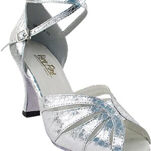 Women's Ballroom Dance Shoes Tango Wedding Salsa Dance Shoes Silver 2713EB Comfortable - Very Fine 2.5" Heel 8.5 M US [Bundle of 5]