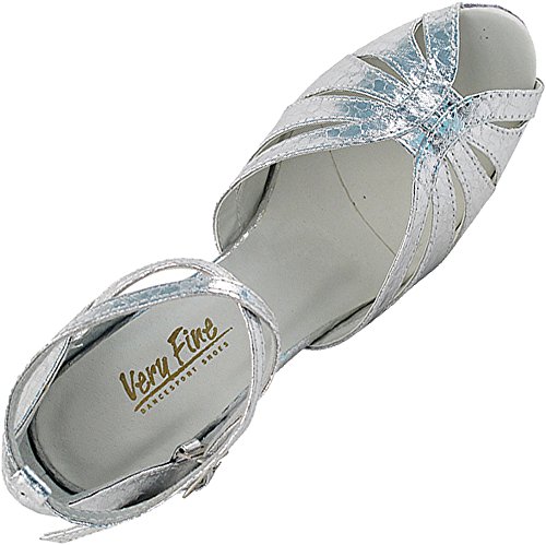 Women's Ballroom Dance Shoes Tango Wedding Salsa Dance Shoes Silver 2713EB Comfortable - Very Fine 2.5" Heel 8.5 M US [Bundle of 5]