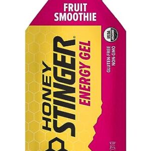 Honey Stinger Organic Fruit Smoothie Energy Gel | Gluten Free & Caffeine Free | For Exercise, Running and Performance | Sports Nutrition for Home & Gym, Pre and Mid Workout | 24 Pack, 26.4 Ounce