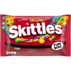 skittles original chewy candy fun size candy, 10.72oz