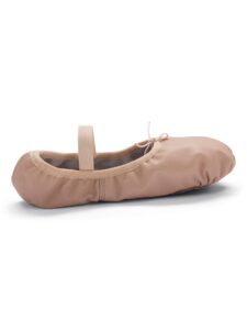 body wrappers 201a adults' tiler full sole leather pleated ballet slipper (theatrical pink, 9 n us)