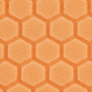 Chemical Guys BUFX_102HEX6 BUFX_102_HEX6 Hex-Logic Medium-Heavy Cutting Pad, Orange (6.5 Inch Pad made for 6 Inch backing plates), 1 Pad Included