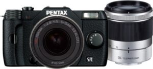 pentax q10 12.4 mp digital camera - black (kit w 5-15mm lens 15-45mm lens)