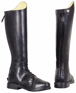 tuffrider women's baroque field short boots, black, 9 wide