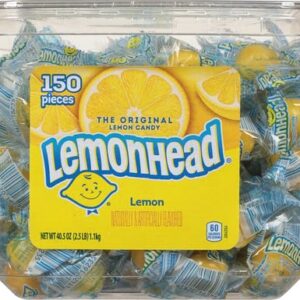 Lemonhead Hard Lemon Candy, Individually Wrapped Candy (150 Count)