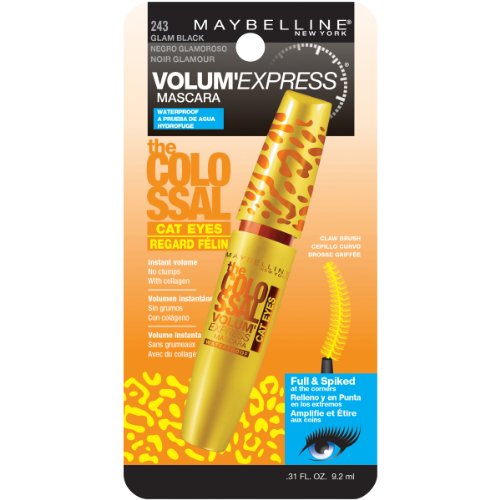 Maybelline Volum' Express The Colossal Cat Eyes Waterproof Mascara, Glam Black, 0.31 fl. oz.