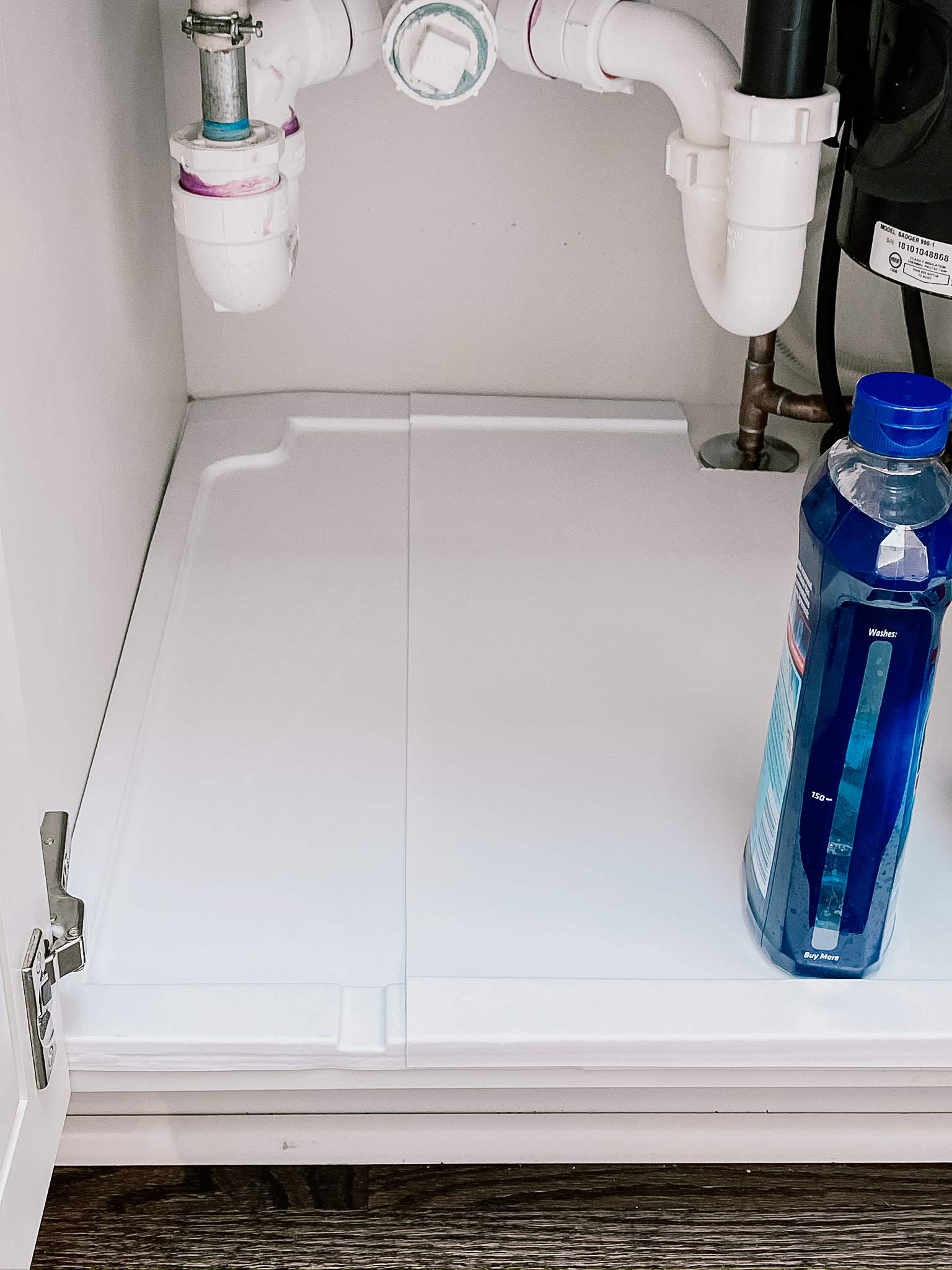 Vance Trimmable Under Sink Tray for Base Cabinets from 39 to 55 inches | Protects Cabinets from Leaks and Spills | Adjustable Spill Guard for Kitchen and Bathroom Sinks