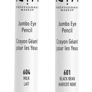 2 NYX Jumbo Eye Pencil - Set (604,601)Milk,Black Bean