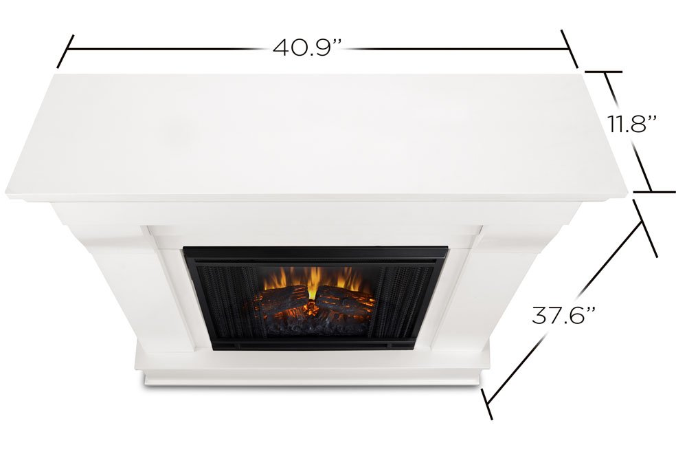 Real Flame White Chateau Electric Fireplace, Small
