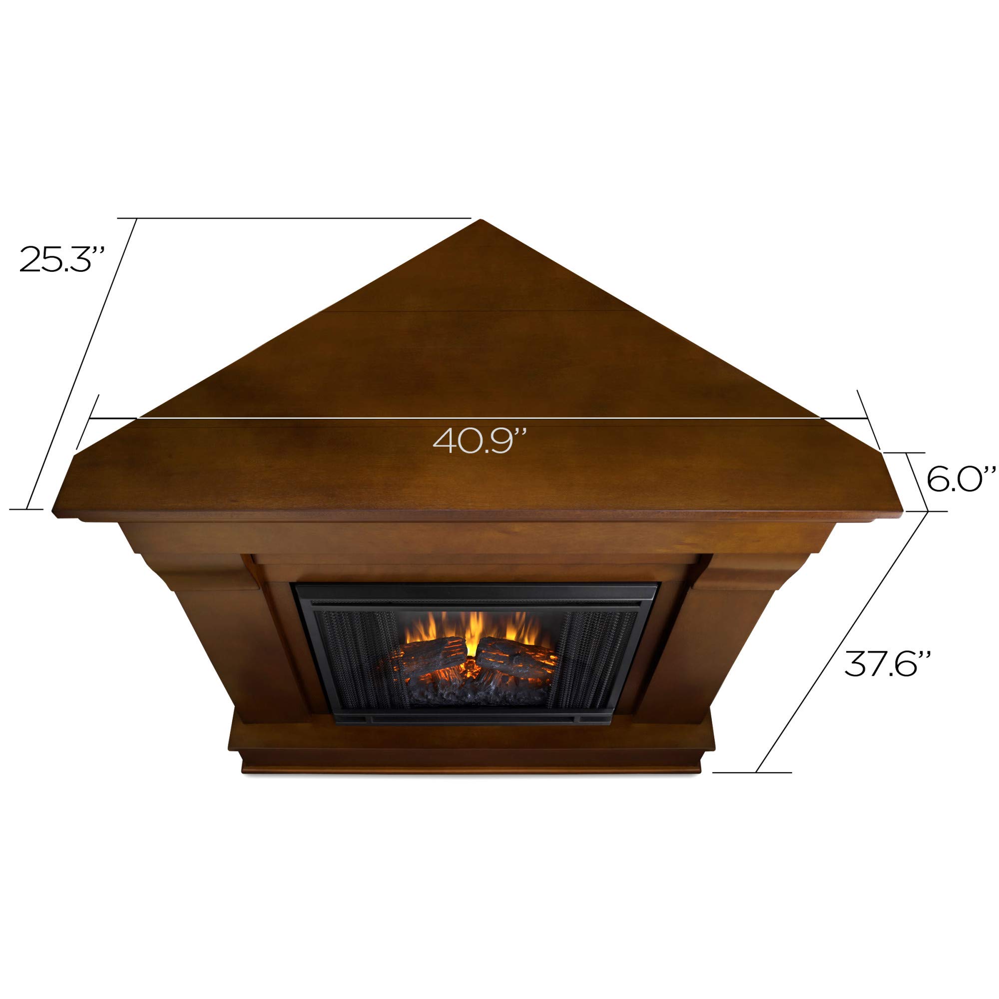 Real Flame 5950E Chateau Corner Electric Fireplace, Small, Espresso