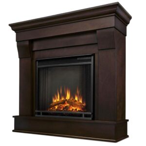 Real Flame 5910E-DW Chateau Fireplace, Small, Dark Walnut