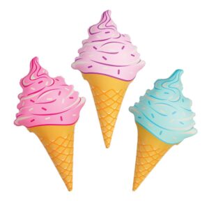rhode island novelty 36 inch inflatable ice cream cones, three per order. no color choice