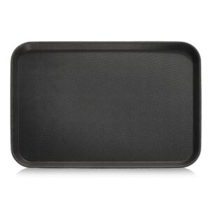 new star foodservice 25392 restaurant grade non-slip tray, plastic, rubber lined, rectangular, 18-inch x 26-inch (large), black