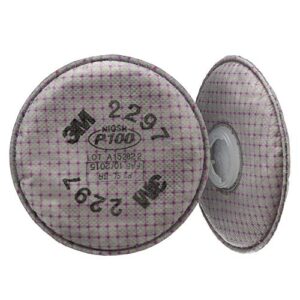 3m p100 advanced respirator filter 2297, 1 pair, helps protect against oil and non-oil based particulates, nuisance level organic vapor relief, mining, shipbuilding, abatement, utilities