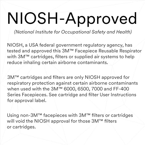 3M Ultimate FX Full Facepiece Reusable Respirator, FF-403, NIOSH, ANSI, Six-Strap Harness for a Secure Comfortable Fit, Cool Flow Valve, Passive Speaking Diaphragm, Large