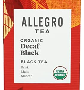 Allegro Tea, Organic Decaf Black Tea Bags, 20 ct