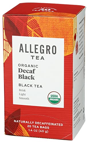 Allegro Tea, Organic Decaf Black Tea Bags, 20 ct