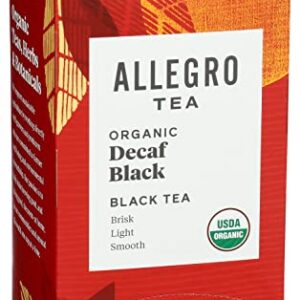 Allegro Tea, Organic Decaf Black Tea Bags, 20 ct