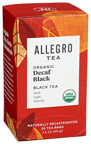 Allegro Tea, Organic Decaf Black Tea Bags, 20 ct