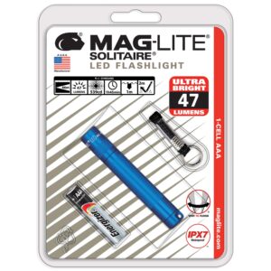 maglite sj3a116maglite solitaire led 1-cell aaa flashlight blue