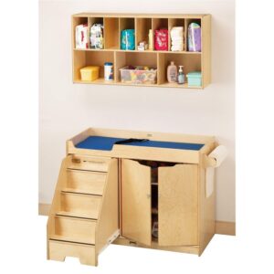 jonti-craft 5135jc changing table with stairs combo, left