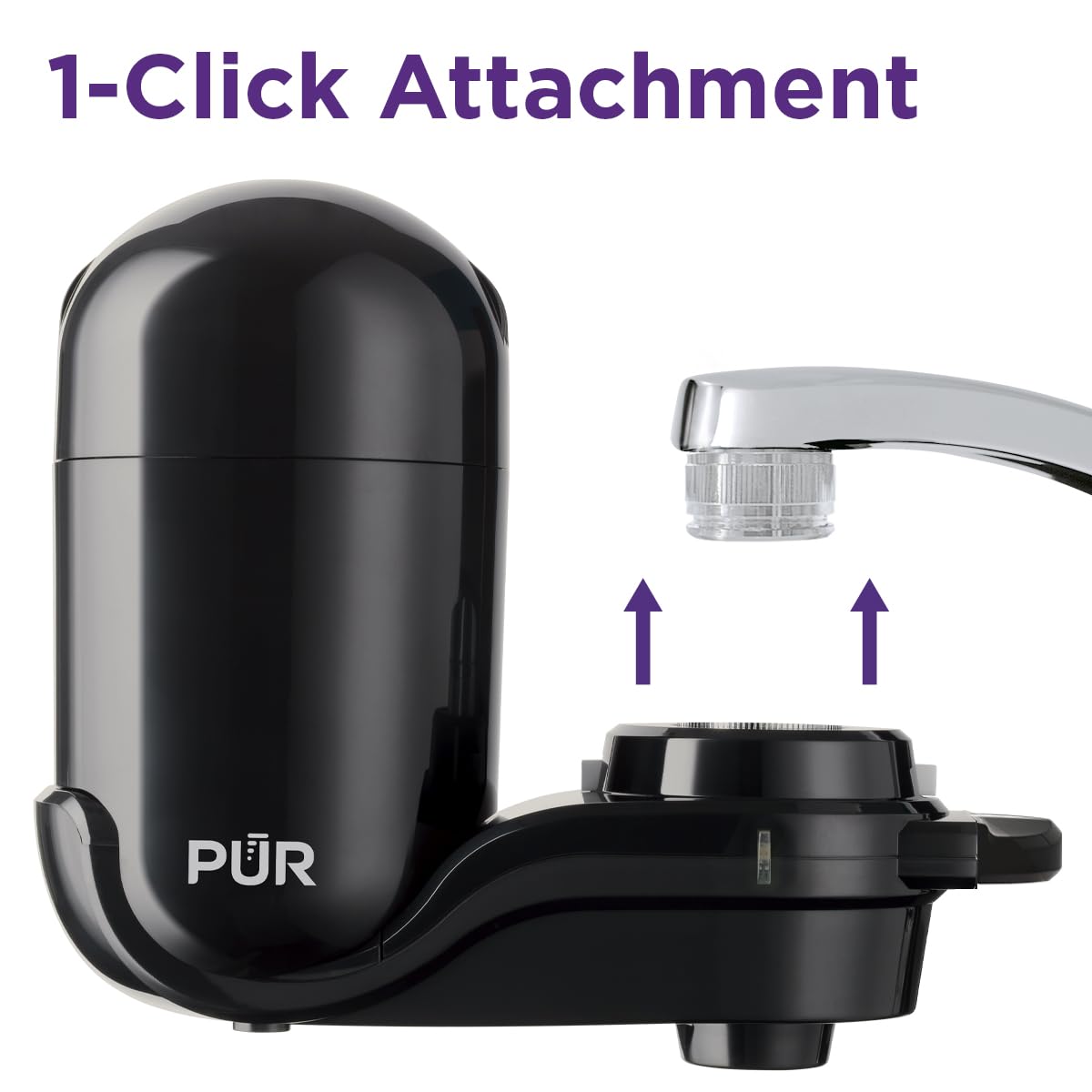 PUR Faucet Mount Water Filtration System, Black – Vertical Faucet Mount for Crisp, Refreshing Water, FM-2000B