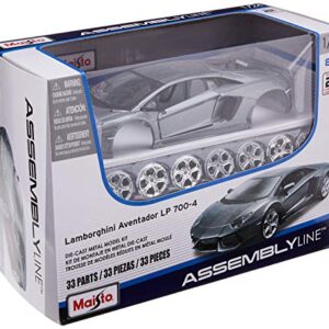 Maisto 1:24 Scale Assembly Line Lamborghini Aventador LP 700-4 Diecast Model Kit (Colors May Vary)