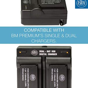 BM Premium LP-E12 Battery for Canon EOS-M, EOS M2, EOS M10, EOS M50, EOS M50 Mark II, EOS M100, EOS M200, SX70 HS, Rebel SL1 Digital Cameras