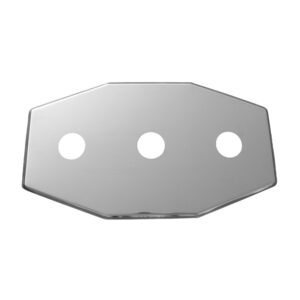 lasco 03-1654 smitty plate, three hole, used to cover shower wall tile, stainless steel 8-inch center