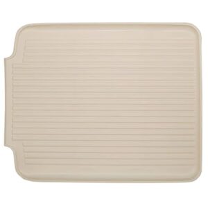 Better Houseware Drain Boards for Kitchen Counter 19.6 x 15.6 x 1.5 Almond Dish Drainer Mat Shields Countertops from Water Damage