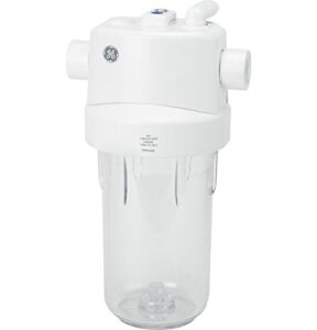 ge whole house water filtration system | reduces sediment, rust & more | install kit & accessories included | filter not included | replace filters (fxhtc, fxhsc) every 3 months | gxwh40l