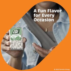 Tic Tac Orange Flavored Mints, 4 Count, On-The-Go Refreshment, 3.4 Oz Each