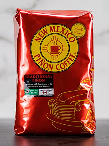 New Mexico Piñon Coffee Naturally Flavored Coffee (Traditional Piñon Whole Bean, 2 pound)